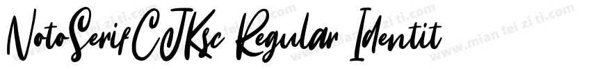 NotoSerifCJKsc Regular Identity H字体转换